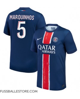 Günstige Paris Saint-Germain Marquinhos #5 Heimtrikot 2024-25 Kurzarm